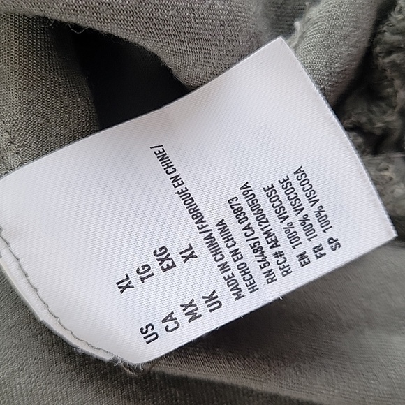 American Eagle Womens Olive Green Vintage Boyfriend Button Down Shirt - Size XL - Picture 8 of 8